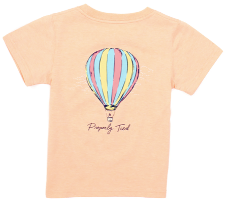 Properly Tied Girls Hot Air Ballon Tee Melon