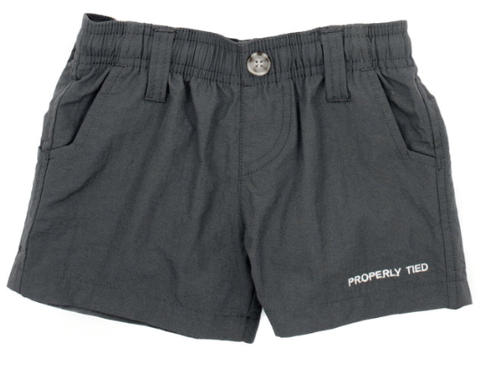 Boys Properly Tied Charcoal Mallard Short
