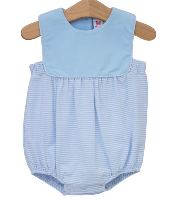 Boys JellyBean Beau Bubble- Light Blue and Blue Stripe
