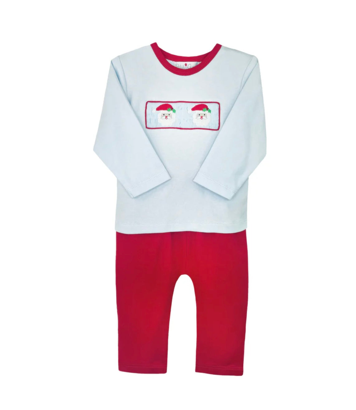 Santa smocked pant set