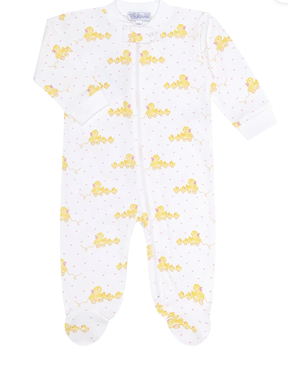 Ducks and Dots Zip Footie