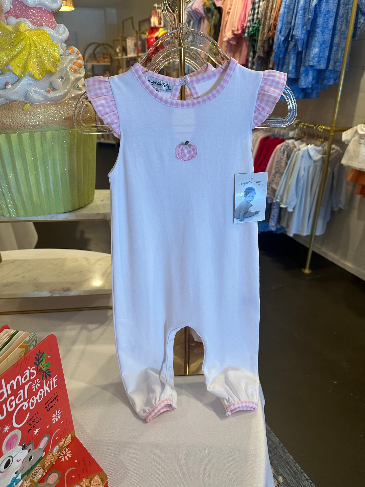 Pretty in Pink Pumpkin Romper