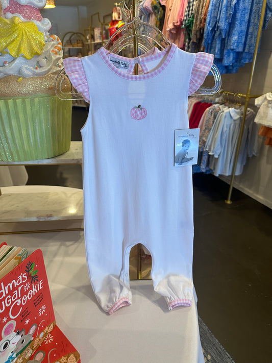 Pretty in Pink Pumpkin Romper