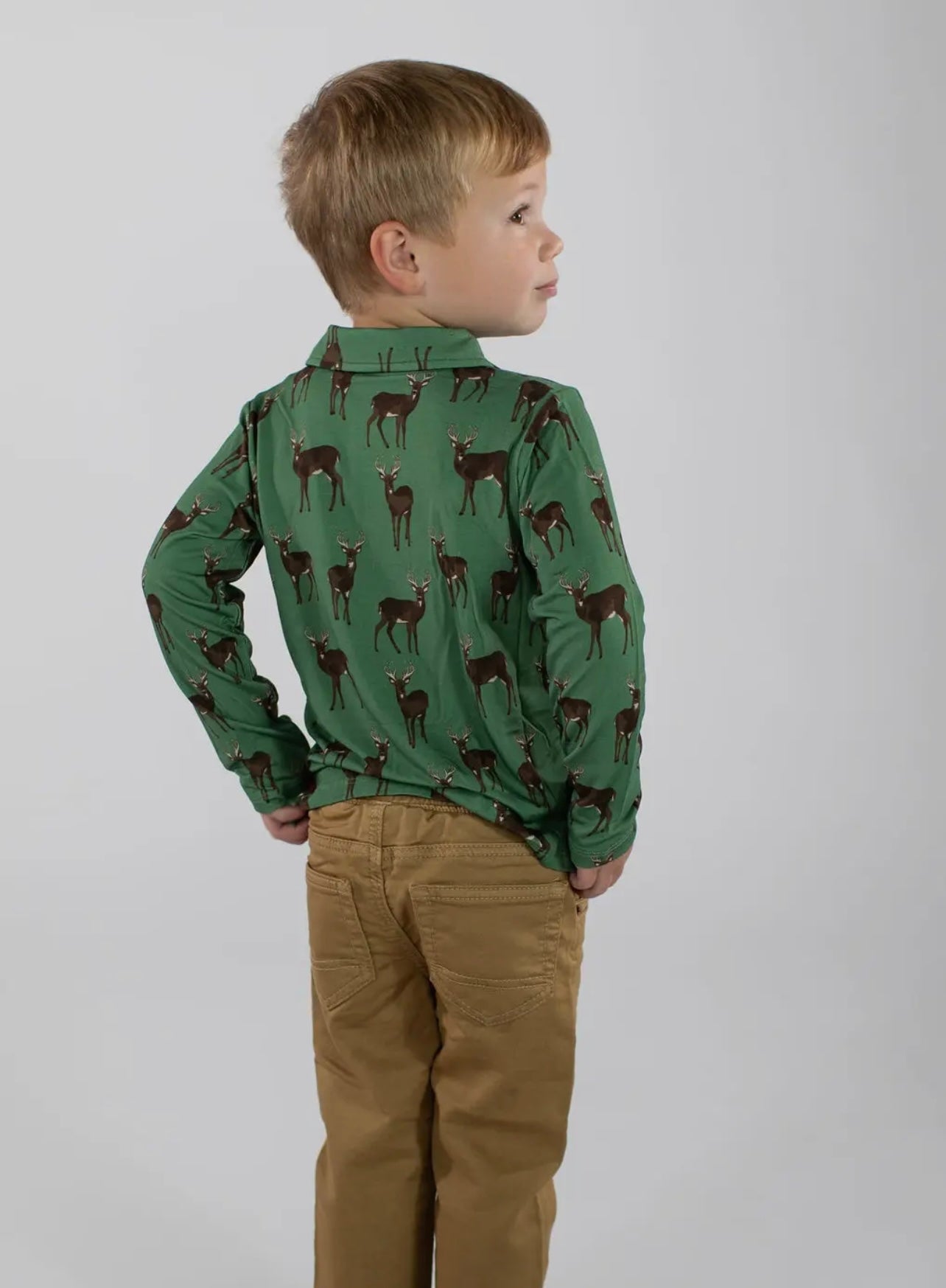 Deer Collared Long Sleeve