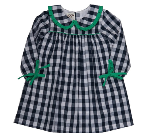 Navy Buffalo Plaid Dress