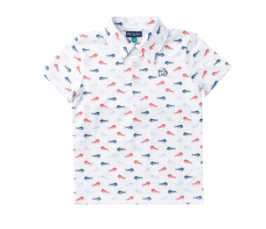 Boys Prodoh American Fish Performance Polo