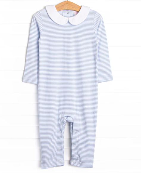 Light Blue Stripe Jelly Bean Romper