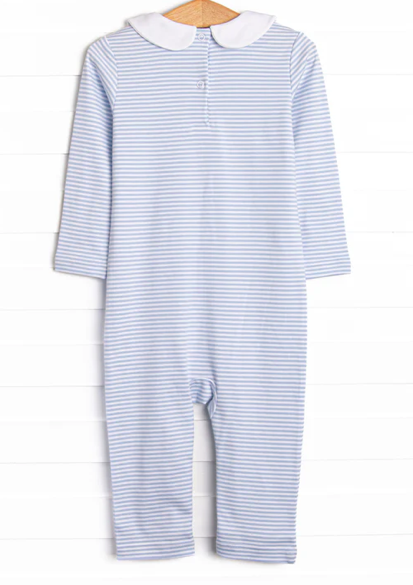 Light Blue Stripe Jelly Bean Romper