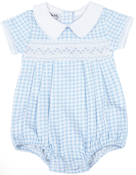 The James Smocked Gingham Bubble