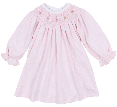 Magnolia Baby Valentine's Classics Smocked Long Sleeve Dress