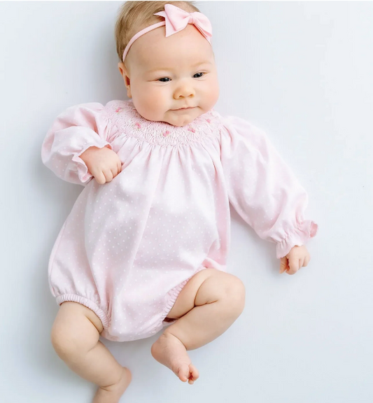 Magnolia Baby Mia's Classics Smocked Long Sleeve Bubble