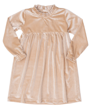 Kaitlin Champagne Velvet Dress