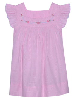 Girls Celia Mae Dress in Pink Gingham