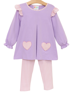 Girls JellyBean Heart Pockets Pants Set