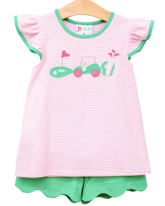 Girls Gone Golfing Scallop Short Set