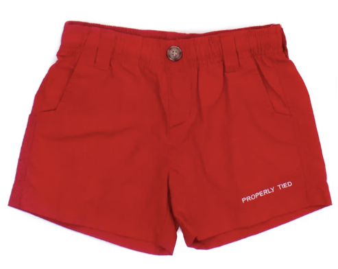 Boys Properly Tied Red Mallard Short