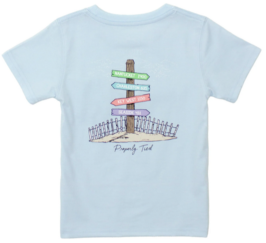 Girls Beach Trip Properly Tied Tee