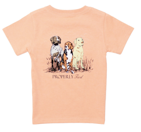 Boys Hunting Dog Properly Tied Tee