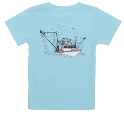 Boys Shrimp Boat Properly Tied Tee
