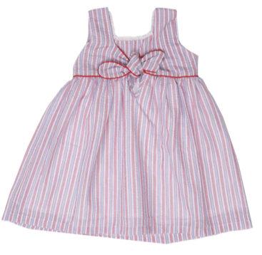 Girls Darby RWB Striped Dress